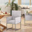 Chaise de salle à manger rembourrée en velours capitonné Element-2084531723