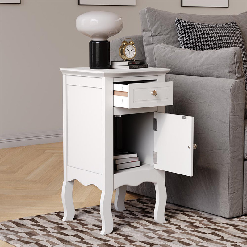 Bargersville 1 Drawer 33Cm W Bedside Table, White