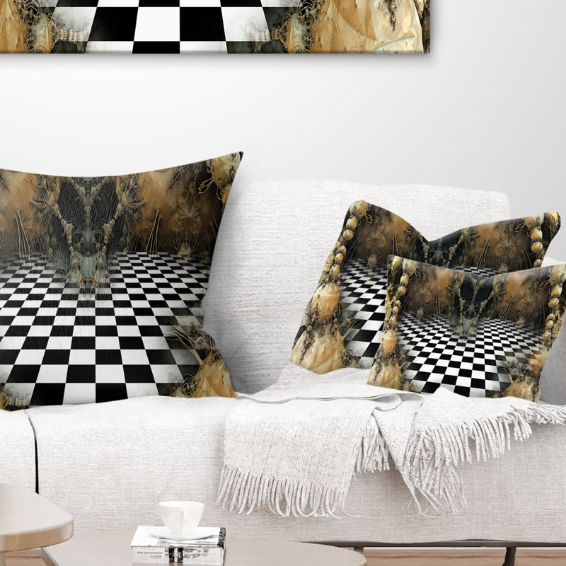 Geometric Composition Wide View - Abstract Printed Pillow