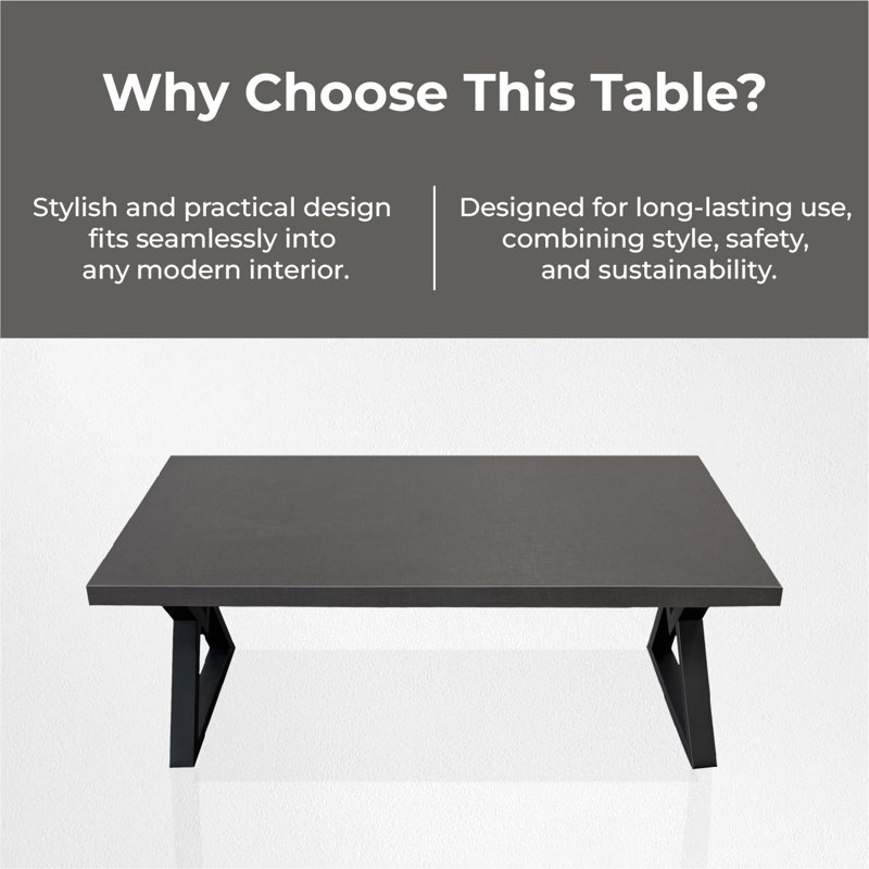 Table basse moderne en métal pour le salon «V Shape Metal Legs»