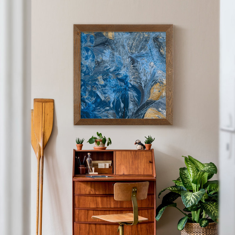 "Indigo III", reproduction d’art sur toile encadrée, H 17 po x l 17 po x P 1,5 po, Érable encadré