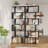 Hermoth 75'' H X 27.6'' W Tall Geometric Bookcase,6-Tier Storage Shelf, Contemporary Display Shelf-637443087-651166310-647997373