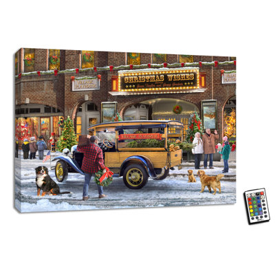 «Christmas Theatre» 18 x 24 entièrement imprimé à changement de couleurs à DEL