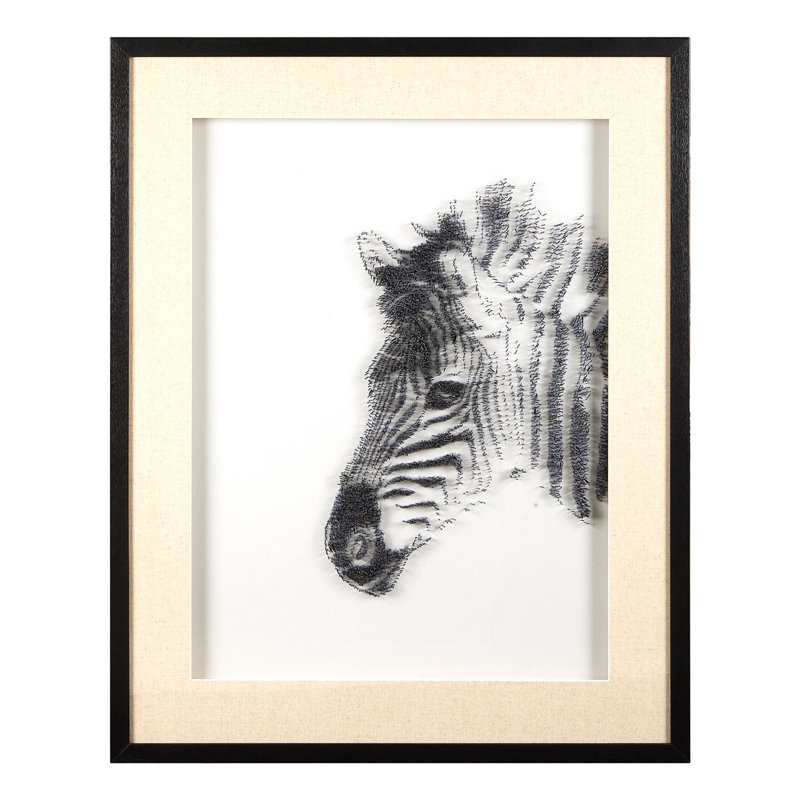 Zebra Sculpture - Single Picture Frame Print