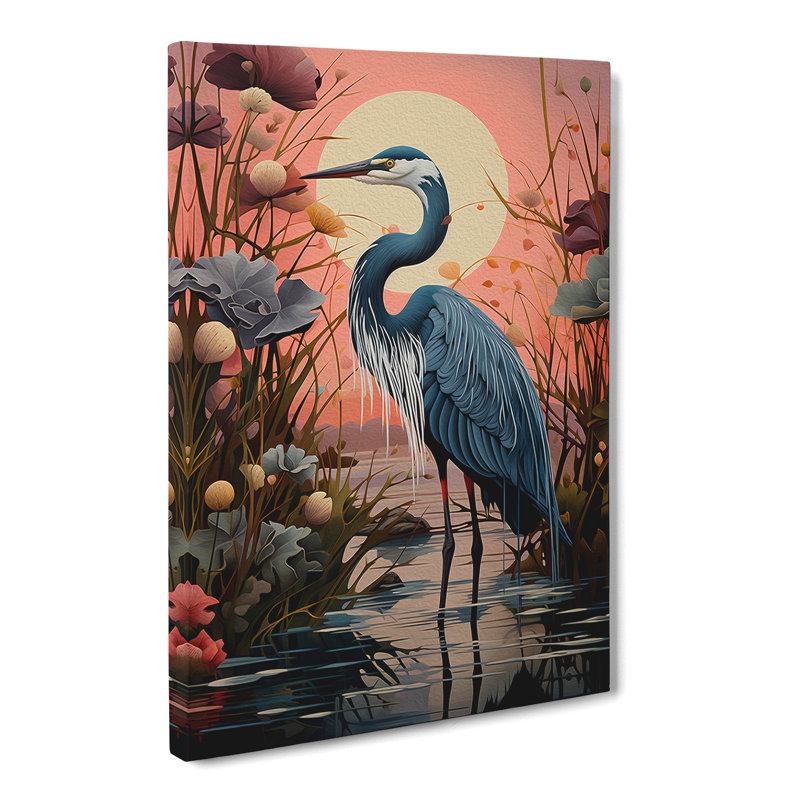 Heron Orphism No.2 - Print, 60cm H x 40cm W x 3cm D
