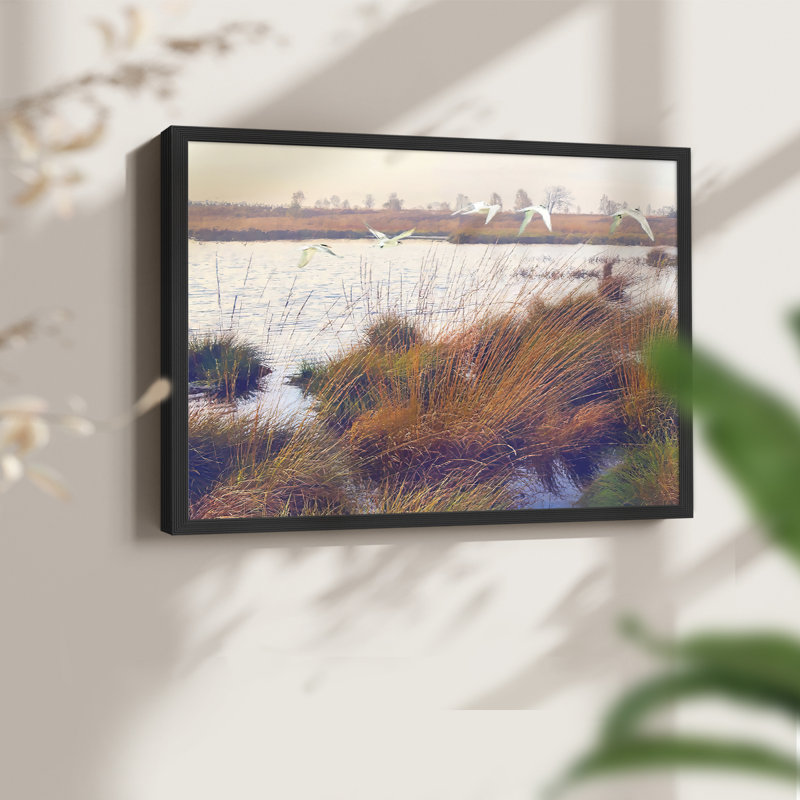 Marshland Hues I -Framed Print - Restickable, H 8 po x l 10 po, Noir, noir, noir, noir