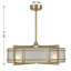 Ventilateur 12 lumières D'Lier en laiton noble