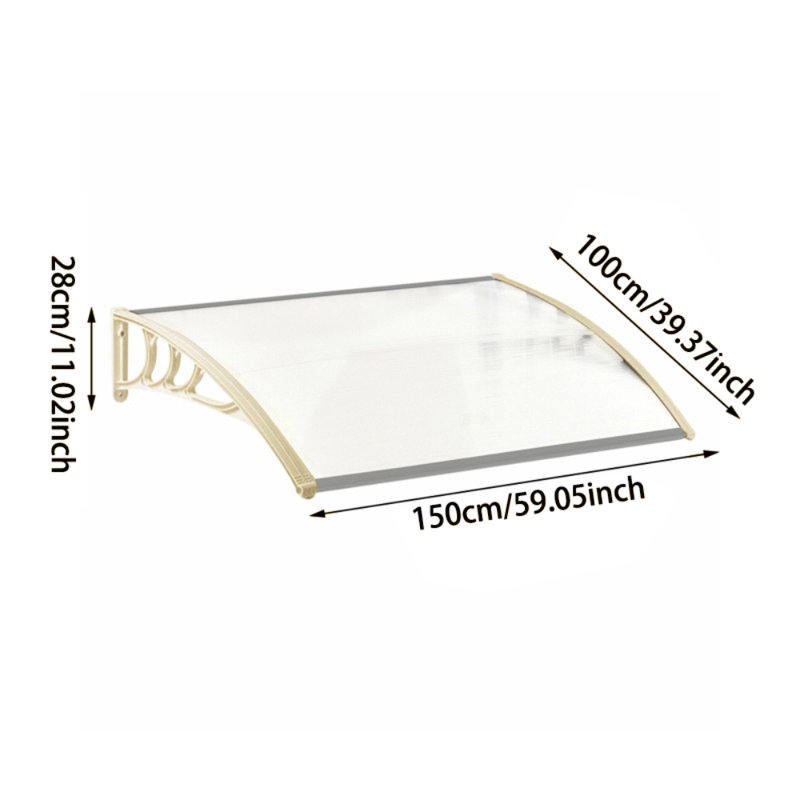 Dakota Fields 150cm W x 100cm D Polyester Cover Retractable Freestanding Awning