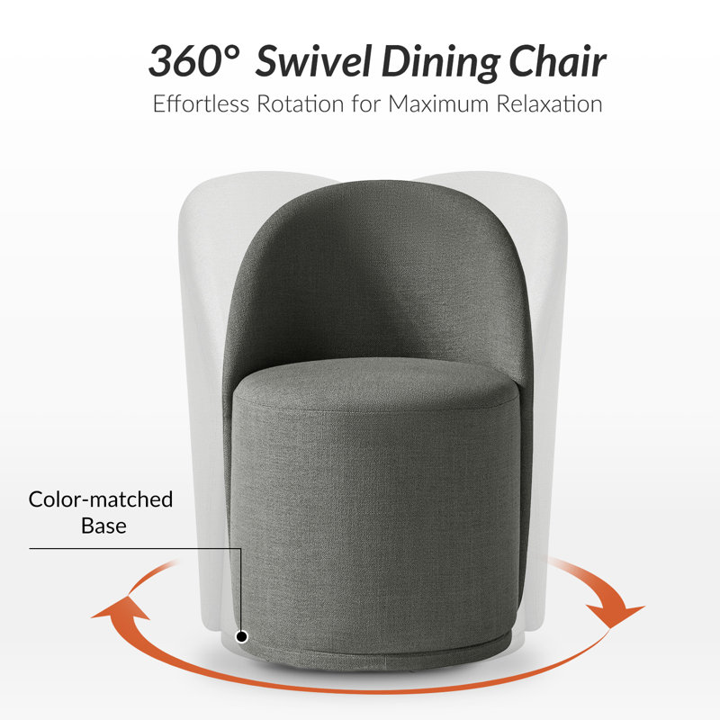 Ensemble de chaises pivotantes Clester, Gris anthracite, 6