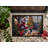 Boston Terrier and Santa Claus Doormat-668768637