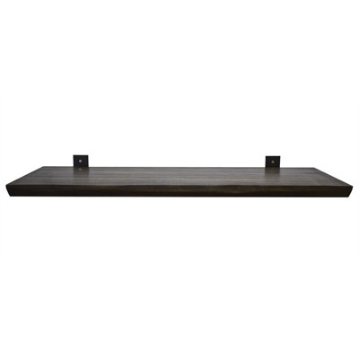 Fiorentino Solid Wood Bracket Shelf with Live Edge