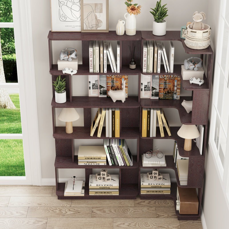 Bibliothèques modernes en MDF peu encombrantes, rangement réglable pour la maison