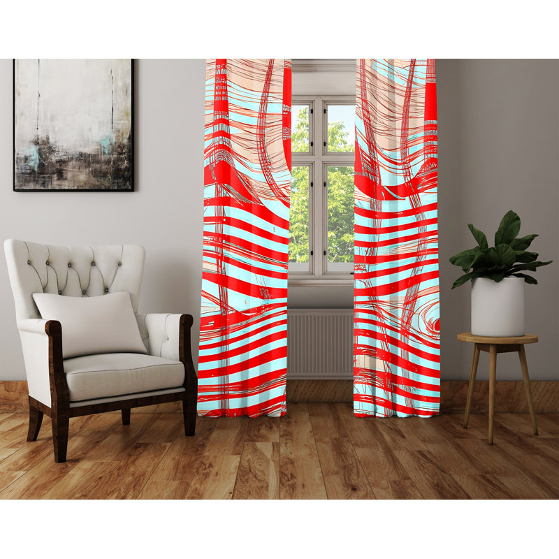 Paire de rideaux semi-transparents Alar, L 40 po x L 61 po