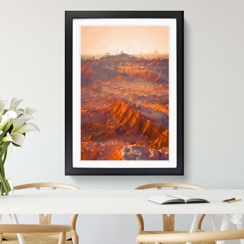 San Pedro De Atacama Desert in Chile in Abstract - Picture Frame Graphic Art Print, 91cm H x 60cm W x 2cm D, Black