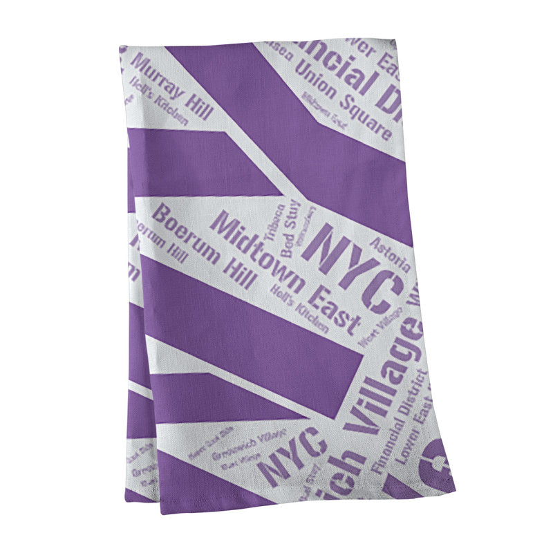 Serviette à thé « districts », New York, Mauve
