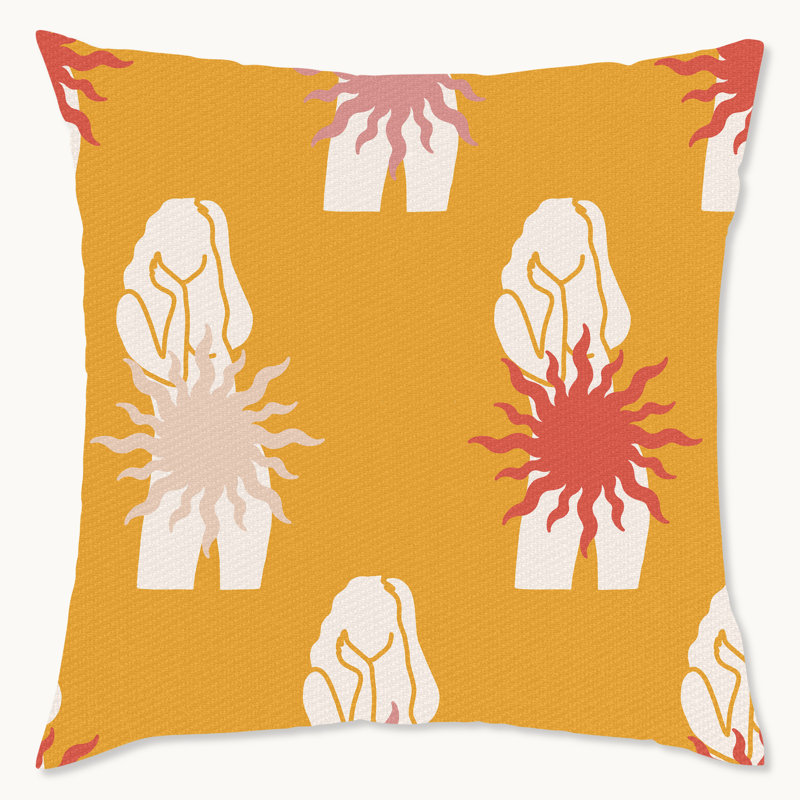 Coussin décoratif géométrique intérieur / extérieur en polyester