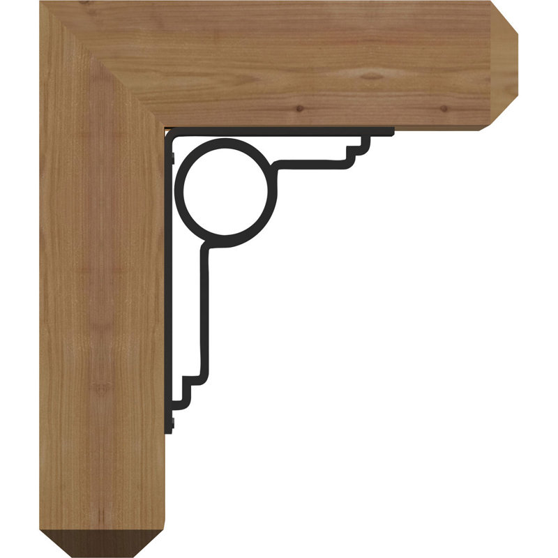 Support pour fer à repasser simple 4 po Maria, H 18 po x P 15 1/2 po, 3 1/2"W x 4"T Western Red Cedar (Smooth)