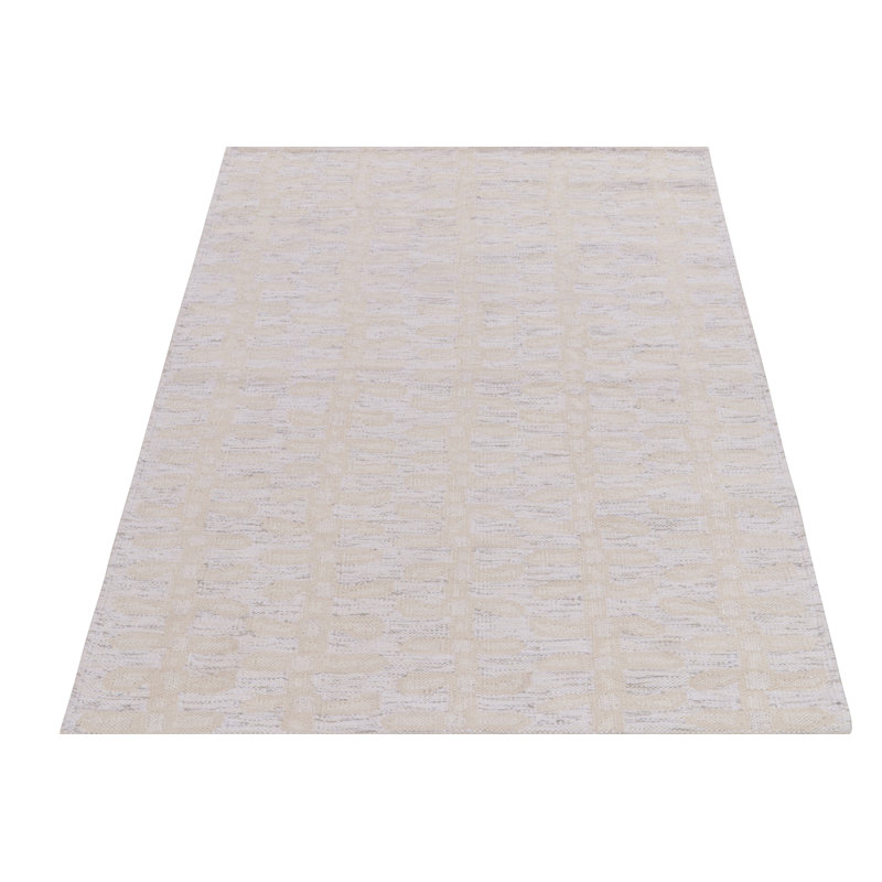 Scandinavian Wool Floral Area Rug, Rectangle 10' x 14'