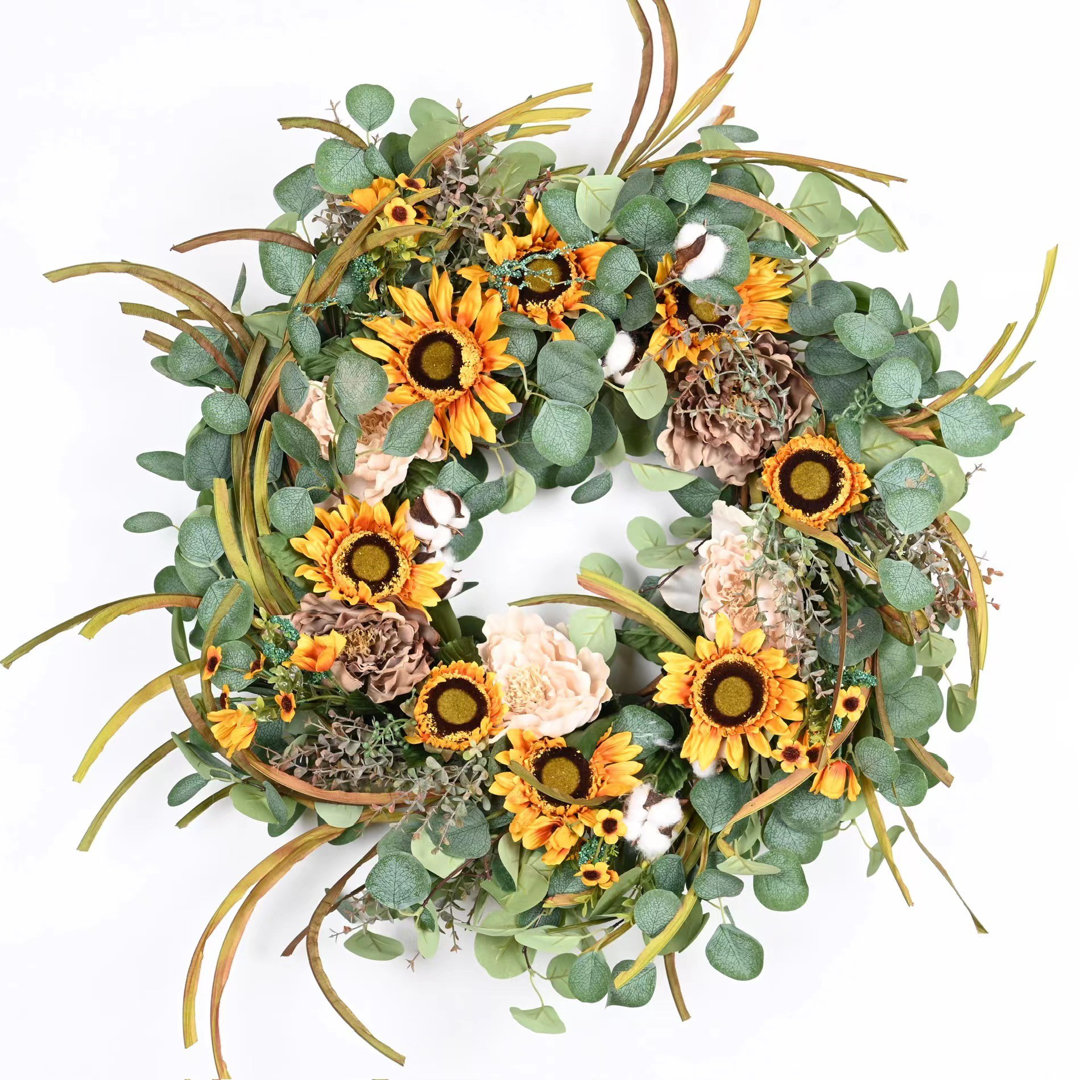 Artificial Fall 28" Floral Wreath for Thanksgiving Day The Holiday Aisle® Wreath 