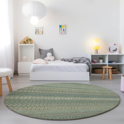 Kinslee Washable Striped Indoor / Outdoor Rug