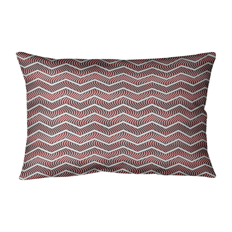 Coussin Rhonda Cheval, H 14 po x l 20 po, Duvet / Plumes, Rouge