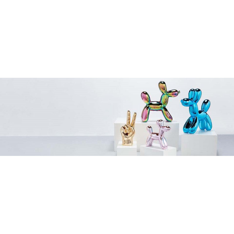 Porum Interior Illusions Plus Ceramic Dog Piggy Bank, Pink, 7.5" H x 2" W x 7.5" D
