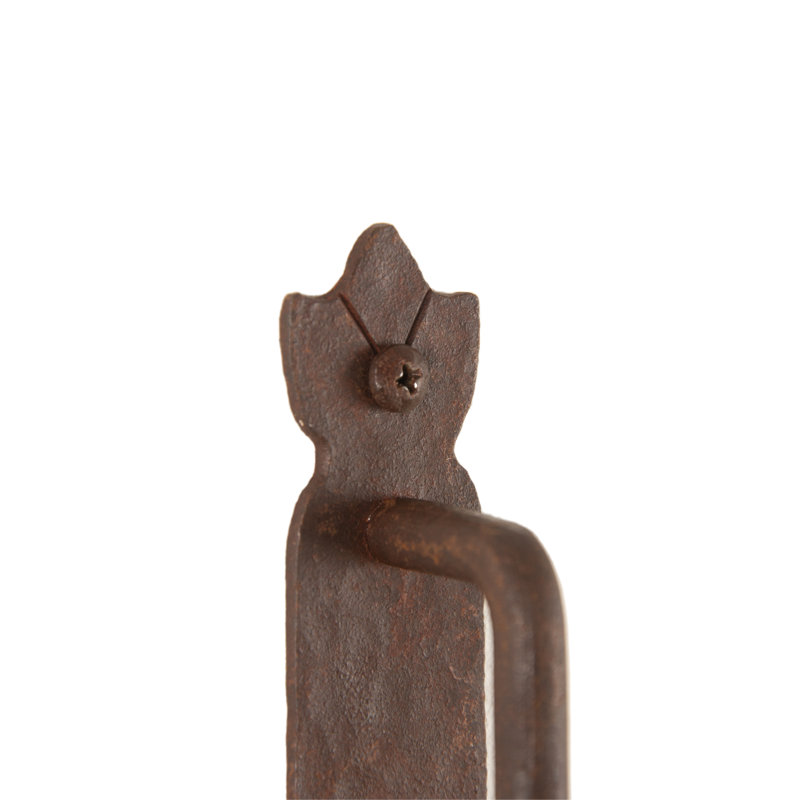 Hand Forged Iron 6" Cabinet Handle, Oxidized