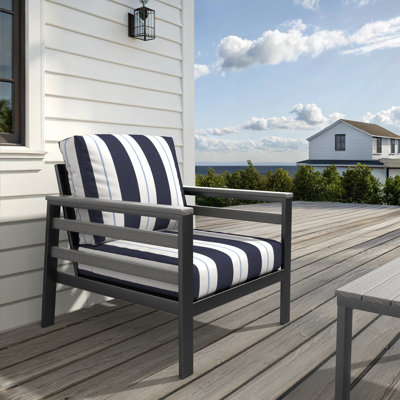 Chaise de patio avec coussins Sunbrella® Townsend