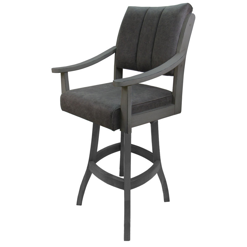 Tabouret pivotant Adaly, Brown/Grey, Très grand (siège d'une hauteur de 34 po)