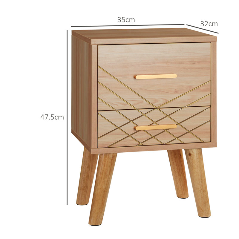 Mullica 35cm W Bedside Table