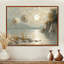 «Blooming Dandelion Silver Full Moon River - Lake», reproduction d'art-857259717-857259718