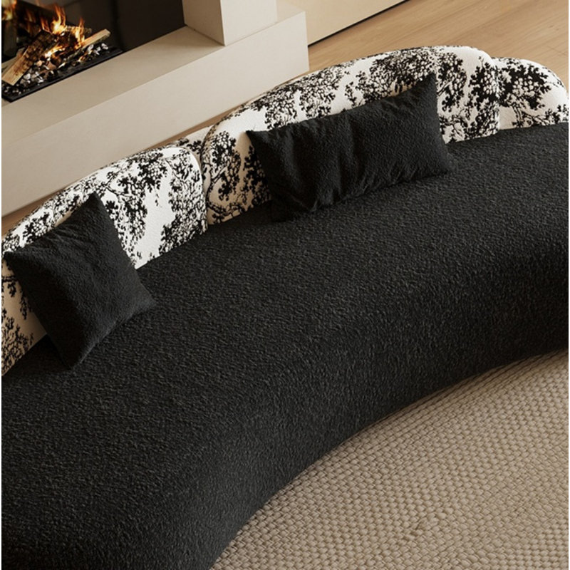 Retro Creative Sofa, 30.71" H x 90.55" W x 34.65" D