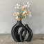 2PC Black Ceramic Vases