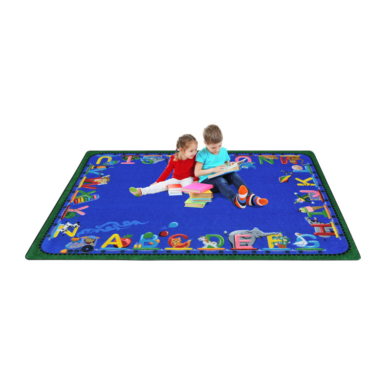 Kid Essentials Choo Choo Letters Area Rug, Rectangle 5'4" x 7'8"