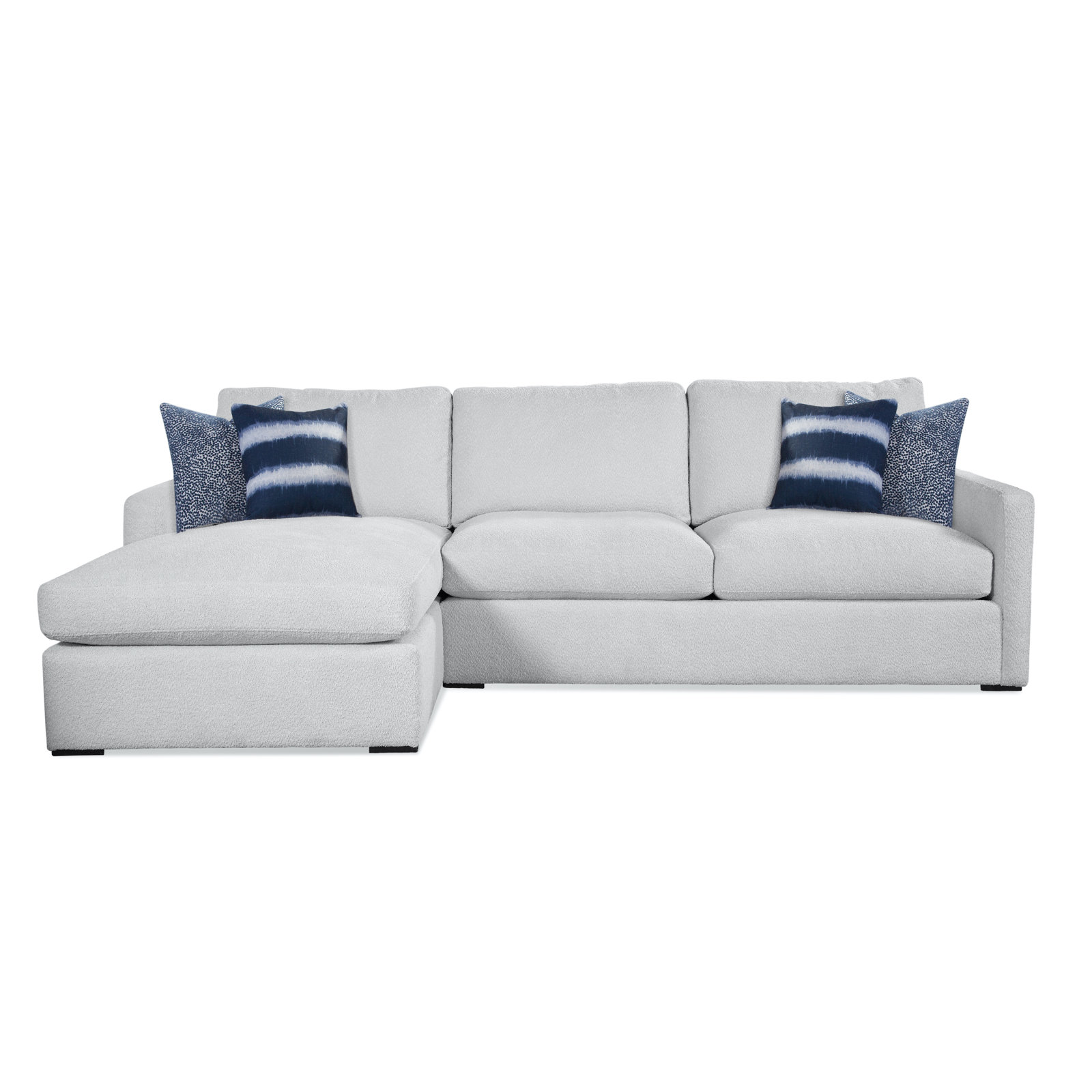 Bel-Air Upholstered Chaise Sectional, Snow Crypton Performance; 0884-91, Left Hand Facing, Java