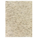 Natural Hide Cowhide Geometric Area Rug in Silver