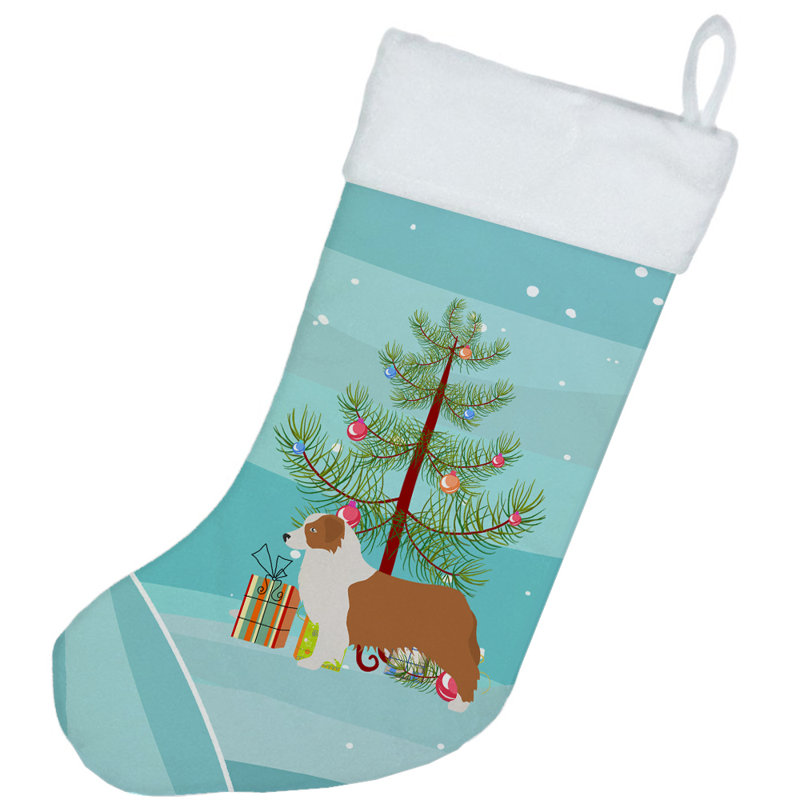 Chaussette de noël joyeux de noël, Berger australien