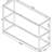 Nickel 2-Shelf Glass Top Entryway Console Table