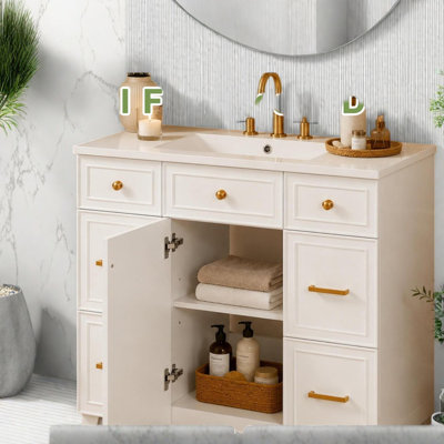 Meuble-lavabo avec 36 salles de bain modernes en bois