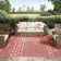 Chenille Washable Geometric Indoor / Outdoor Rug