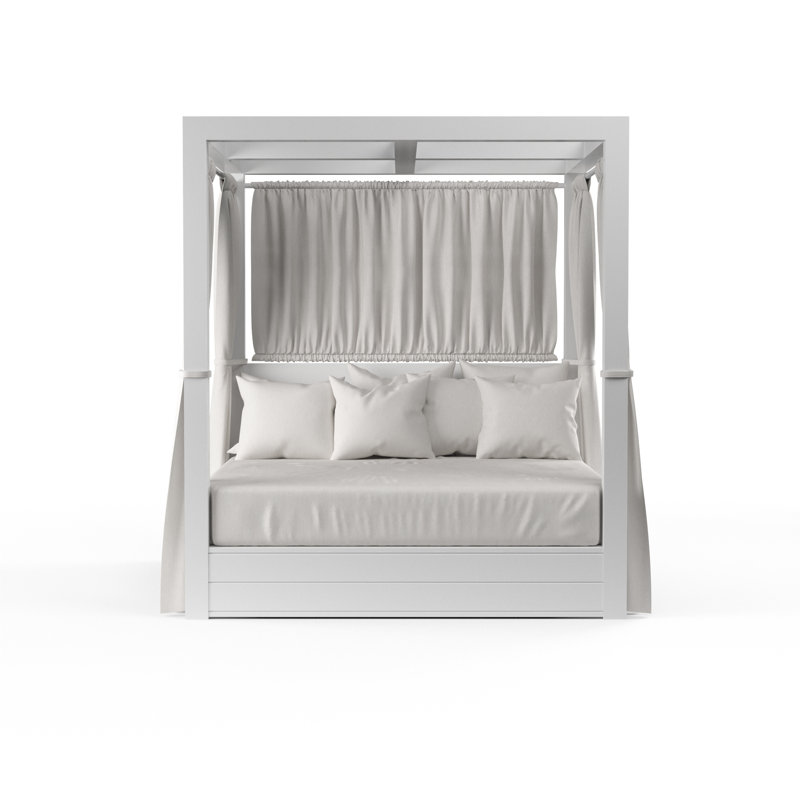 Newport Resort King Daybed in Cast Silver, No Welt, Cast Silver Sunbrella®