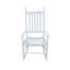 Chaise berçante en bois BLANC, sans passe-partout-538370421