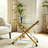 Pagan Bar Cart Metal and Glass Glam Design with Sleek Modern Style and Rolling Wheels for Versatile Entertaining-1978043263