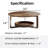 35" Frame Coffee Table With Storage Shelves