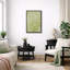 Art abstrait vert doux, images de salon, impression sur toile encadrée-128131840-128131847