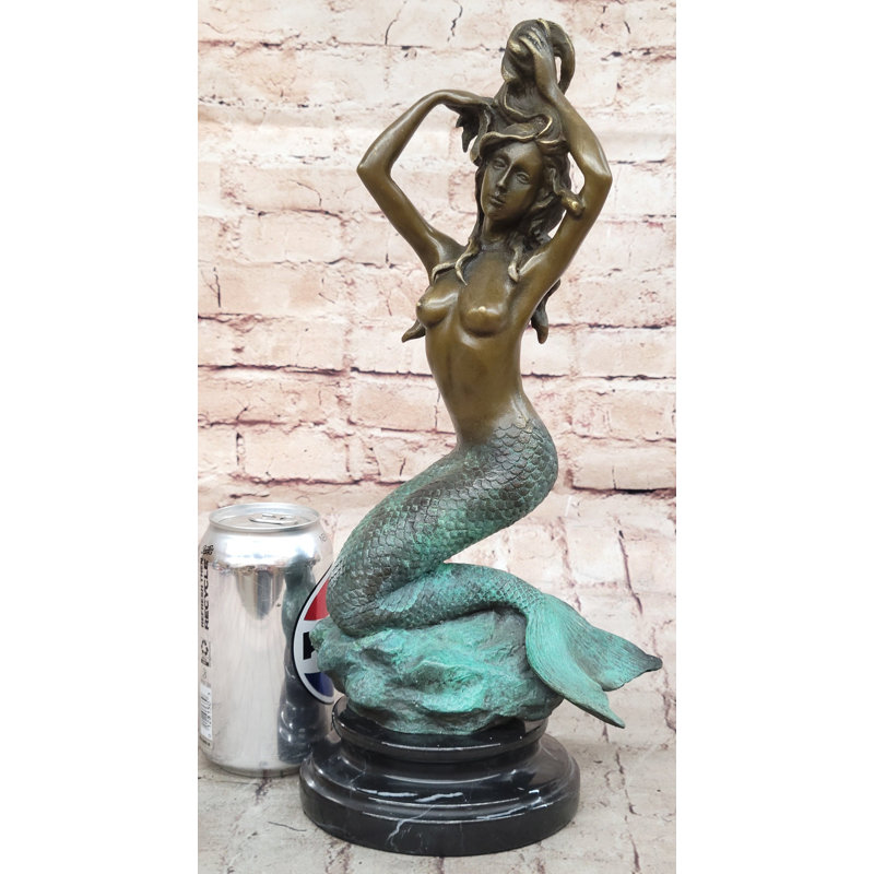 Statue de sculpture semi-nue en bronze