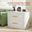 31.5‘’ W 2 Drawers White Nightstand