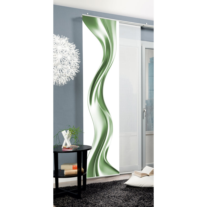 Room Darkening Sliding Panel Single Panel, Green