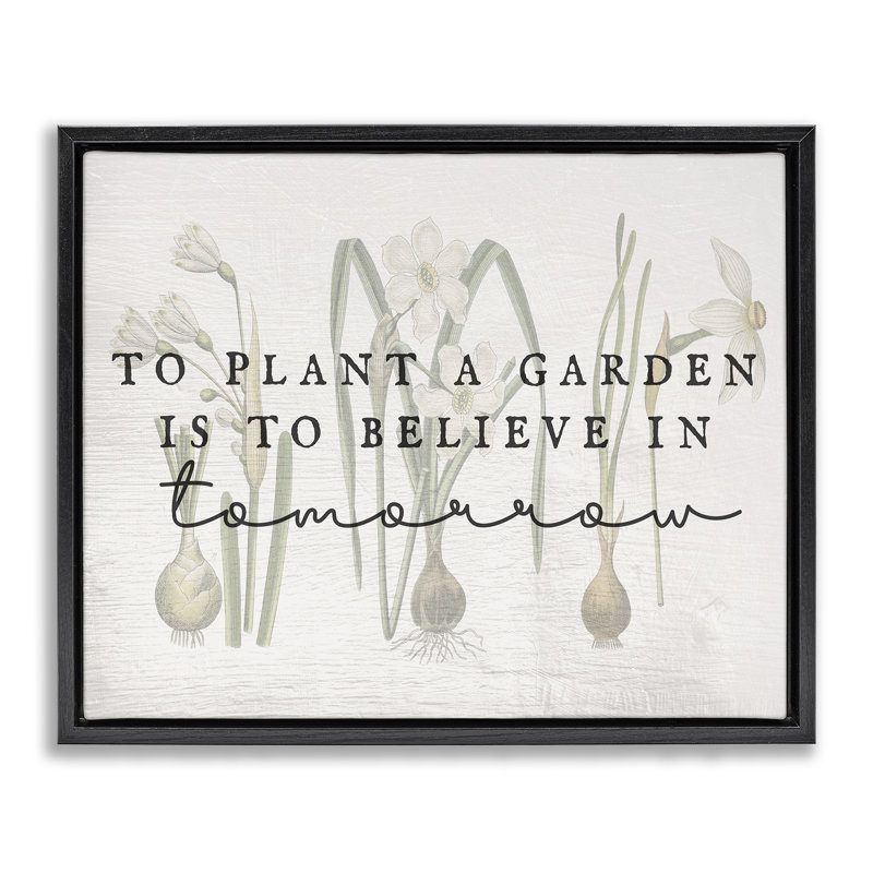 «Believe in Tom Demain Inspiring Floater», art mural sur toile par Daphne Polselli, H 17 po x l 21 po, Noir, noir, noir, noir
