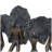 Polystone Carrying Stone People Decorative Bronze Sculpture